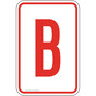 Letter B Sign for Parking Control PKE-15483