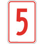Number 5 Sign for Parking Control PKE-15512