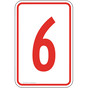 Number 6 Sign for Parking Control PKE-15513