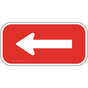 White Arrow on Red Sign With Symbol PKE-21980