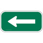 White Arrow on Green Sign With Symbol PKE-21985