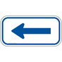Blue Arrow on White Sign With Symbol PKE-21990