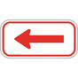 Red Arrow on White Sign With Symbol PKE-21995