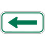 Green Arrow on White Sign With Symbol PKE-22000