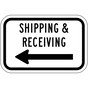 Shipping & Receiving With Left Arrow Sign PKE-22475