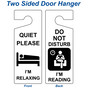 Quiet Please I'm Relaxing - Do Not Disturb I'm Reading Sign NHE-18069