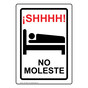 Shhhh! Please Do Not Disturb Spanish Sign TRS-13565