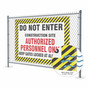 Do Not Enter Construction Site Mesh Banner CS787637
