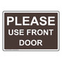 Please Use Front Door Sign NHE-28509