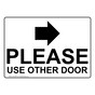 Please Use Other Door Sign With Symbol NHE-28573