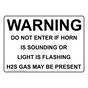 Warning Do Not Enter If Horn Is Sounding Or Light Sign NHE-28968