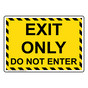 Exit Only Do Not Enter Sign NHE-29399