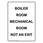 Portrait Boiler Room Mechanical Room Not An Exit Sign NHEP-28417