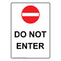 Portrait Do Not Enter Sign With Symbol NHEP-28564