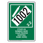 Green DOT NON-FLAMMABLE GAS 1002 2.2 Sign With Custom Text DOT-18481-CUSTOM_GRN