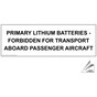 DOT Primary Lithium Batteries DOT-15006