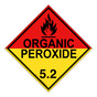 DOT ORGANIC PEROXIDE 5.2 Class 5 Placard or Label
