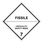 DOT Fissile Criticality Safety Index Hazmat Sign DOT-13238
