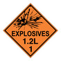 DOT Explosives 1.2L 1 Hazmat Sign DOT-13243