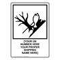 DOT [GRAPHIC ONLY] MARINE POLLUTANTS Sign With Custom Text DOT-13252-CUSTOM