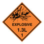 DOT Explosive 1.3 L 1 Hazmat Sign DOT-9850