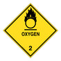 DOT Oxygen 2 Hazmat Sign DOT-9866