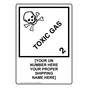 DOT TOXIC GAS 2 Sign With Custom Text DOT-9868-CUSTOM