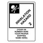 DOT INHALATION HAZARD 2 Sign With Custom Text DOT-9870-CUSTOM