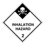 DOT INHALATION HAZARD 2 Class 2 Placard or Label