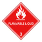 DOT Flammable Liquid 3 Hazmat Sign DOT-9874