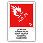 Red DOT FUEL OIL 3 Sign With Custom Text DOT-9876-CUSTOM_RED