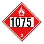 DOT Flammable 2 1075 Hazmat Sign DOT-9910