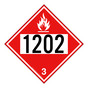 DOT Flammable 3 1202 Hazmat Sign DOT-9912