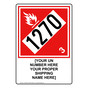 Red DOT FLAMMABLE 3 1270 Sign With Custom Text DOT-9920-CUSTOM_RED