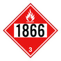 DOT Flammable 3 1866 Hazmat Sign DOT-9924