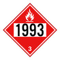 DOT Flammable 3 1993 Hazmat Sign DOT-9926