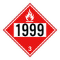 DOT Flammable 3 1999 Hazmat Sign DOT-9928