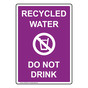 Recycled Water Do Not Drink Sign NHE-9608