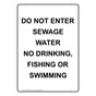 Do Not Enter Sewage Water Sign NHEP-16946