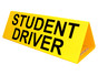 Traffic Safety Car-Top Sign - Student Driver - Yellow - Strong Magnets