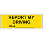 Custom Report My Driving Call- Label for Transportation NHE-15563