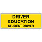 Driver Education Student Driver Label for Transportation NHE-15846