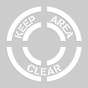 20 inch Keep Area Clear Stencil 40SS211