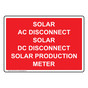 Solar AC Disconnect Solar DC Disconnect Solar Sign NHE-27152