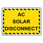 AC Solar Disconnect Sign NHE-27487