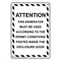 Portrait Attention This Generator Must Be Used Sign NHEP-27512