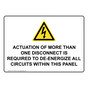 Disconnect Actuation Sign With Symbol NHE-16456