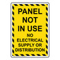Portrait Panel Not In Use No Electrical Supply Sign NHEP-27489