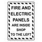 Portrait Fire And Electric Panels Are Inside Sign NHEP-27506