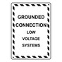 Portrait Grounded Connection Low Voltage Systems Sign NHEP-27535